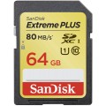 SDXC 64GB Extreme Plus Class 10 UHS 80MB/s