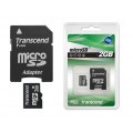 microSD 2 GB + SD adapter